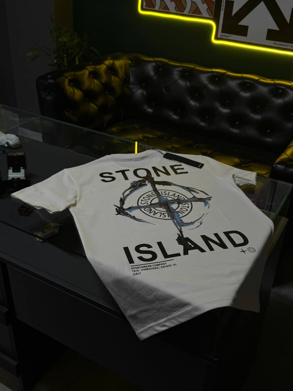T-shirt stone island TP Blanc
