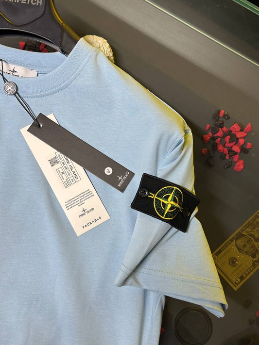 T-shirt stone island a motif blue