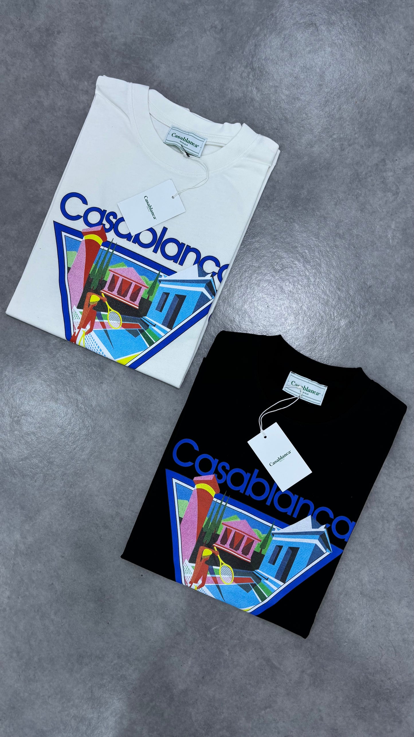 T-shirt casablanca tennis club noir