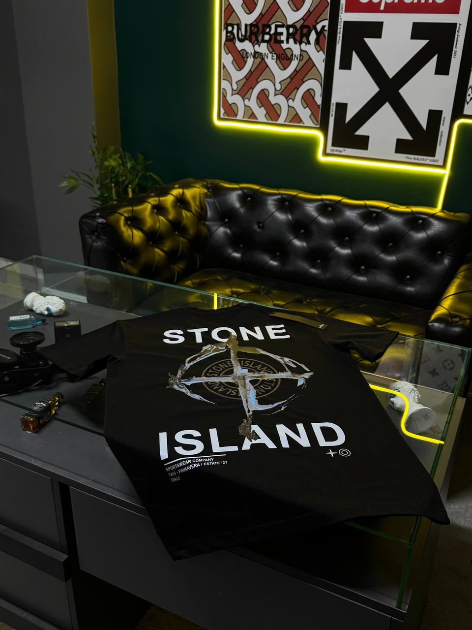 T-shirt stone island TP Noir