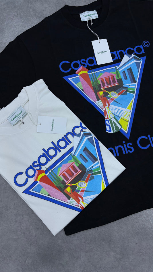T-shirt casablanca tennis club blanc