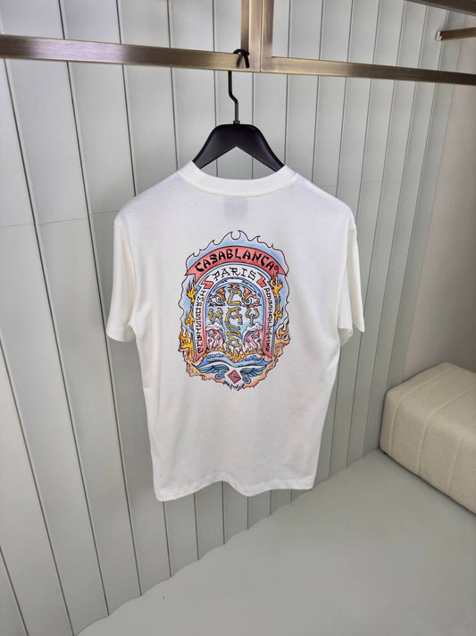 TSHIRT CASABLANCA PARIS BLANC