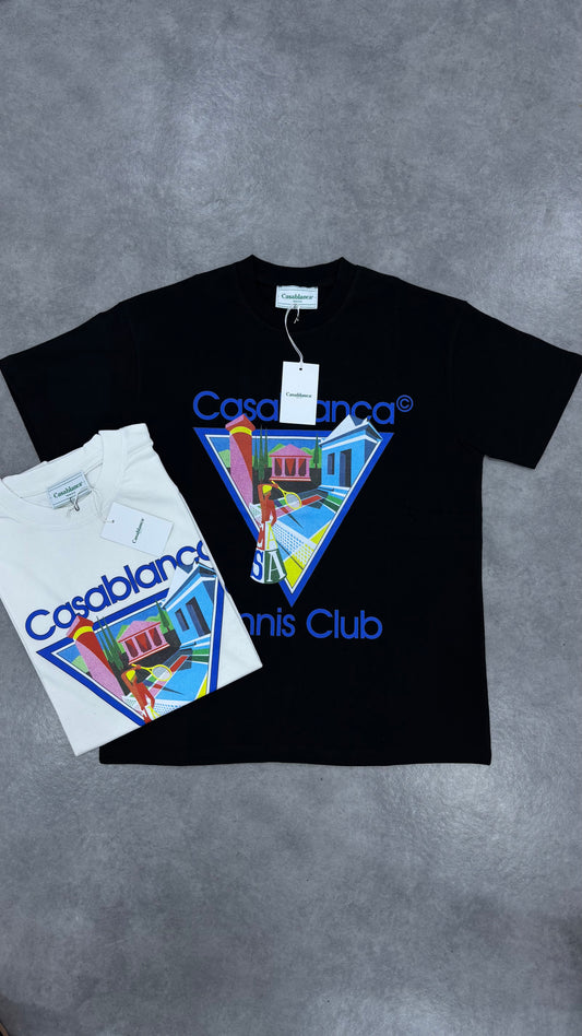 T-shirt casablanca tennis club noir