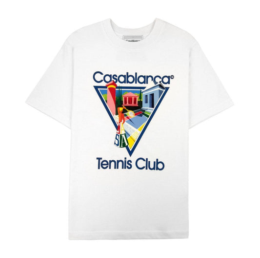 T-shirt casablanca tennis club blanc