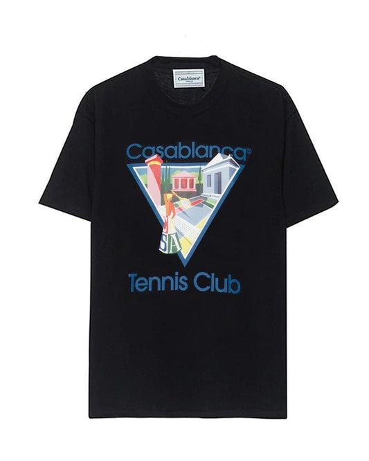 T-shirt casablanca tennis club noir
